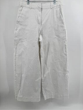 Everelane White Wide-Leg Cotton Pants